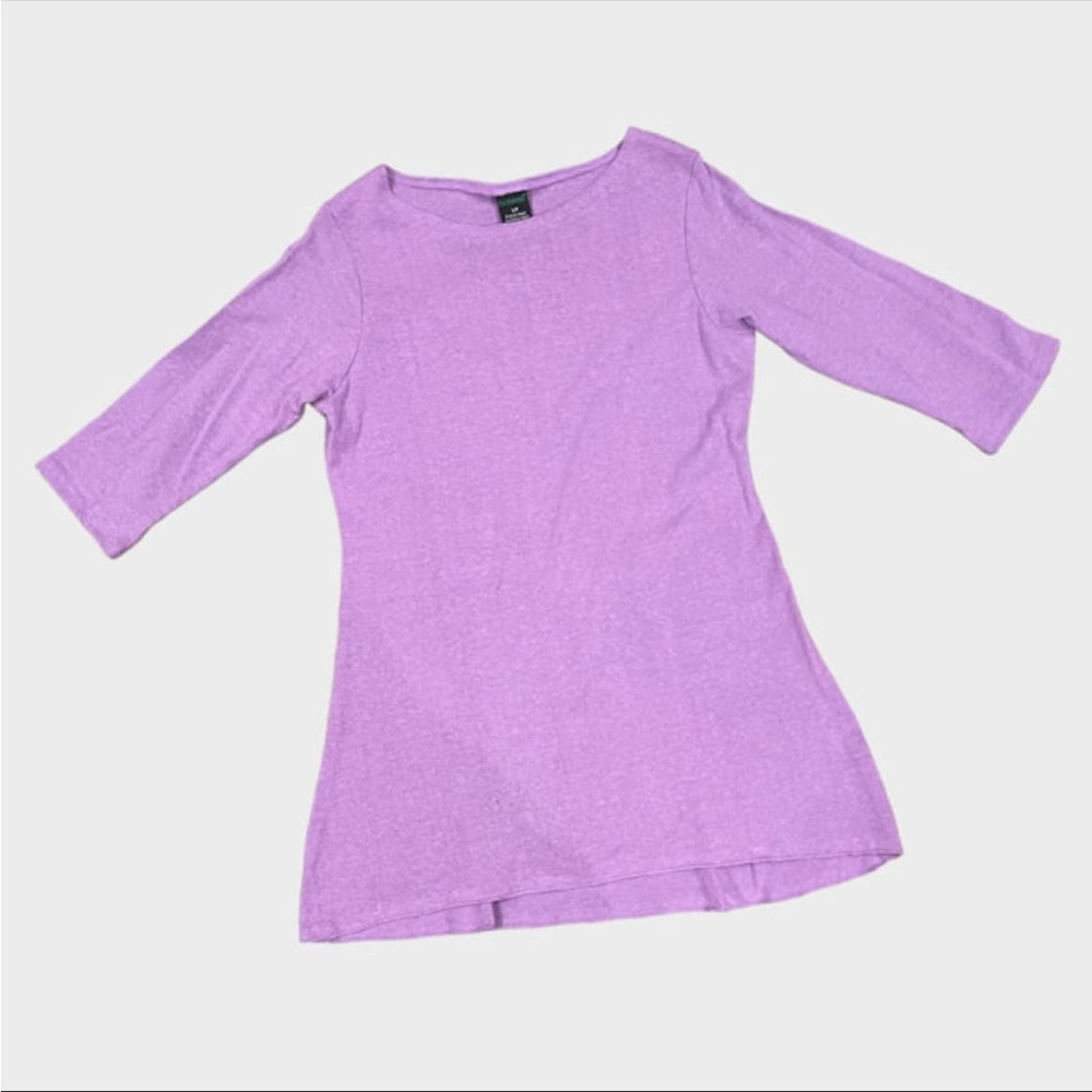 Women's Hemp and Organic Cotton Three Quarter Sleeve Relaxed Fit Top